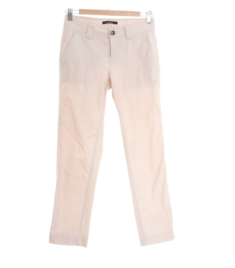 STEFANEL Damen Hose Chino Cremebeige Gr. DE 34 – Foto 1