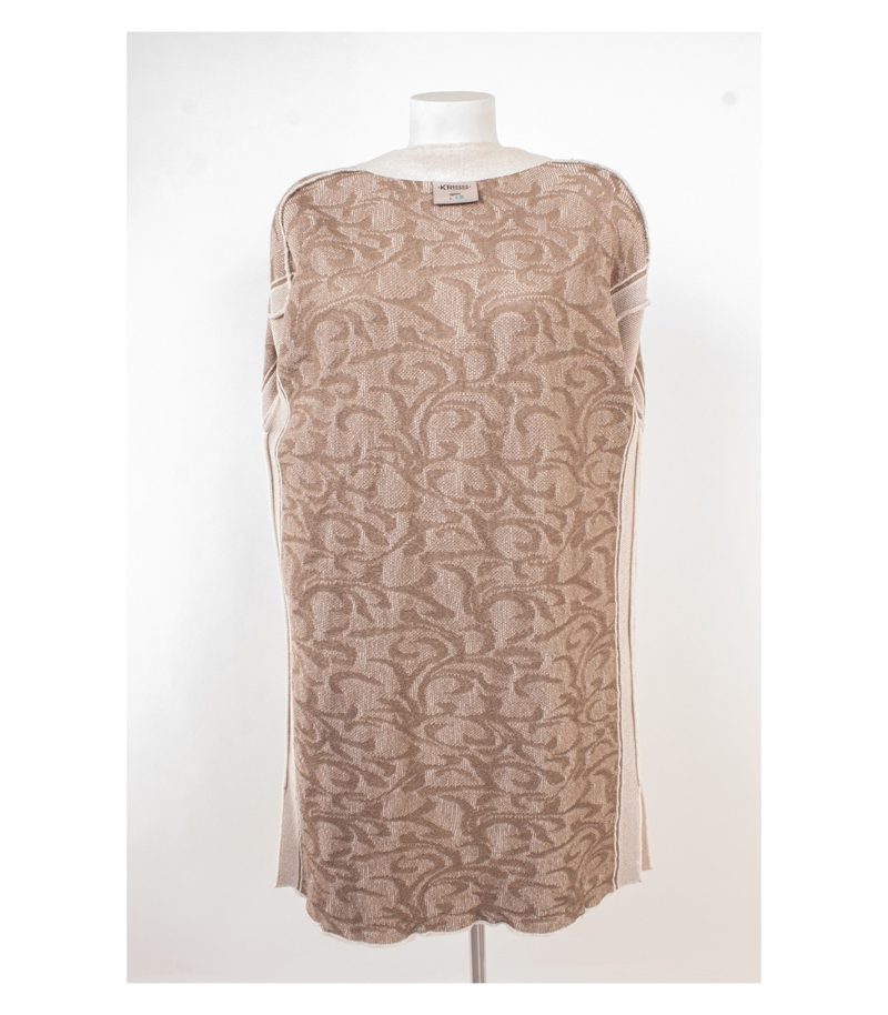 KRISS SWEDEN Damen Strickmantel Cardigan Strukturstrick Lang Gr. L Beige – Foto 6