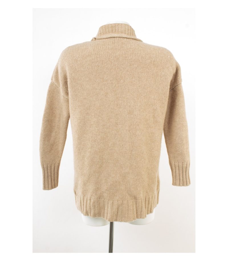JcSophie Damen Strickjacke Cardigan Merinowolle RWS Taschen Gr. L Beige – Foto 4