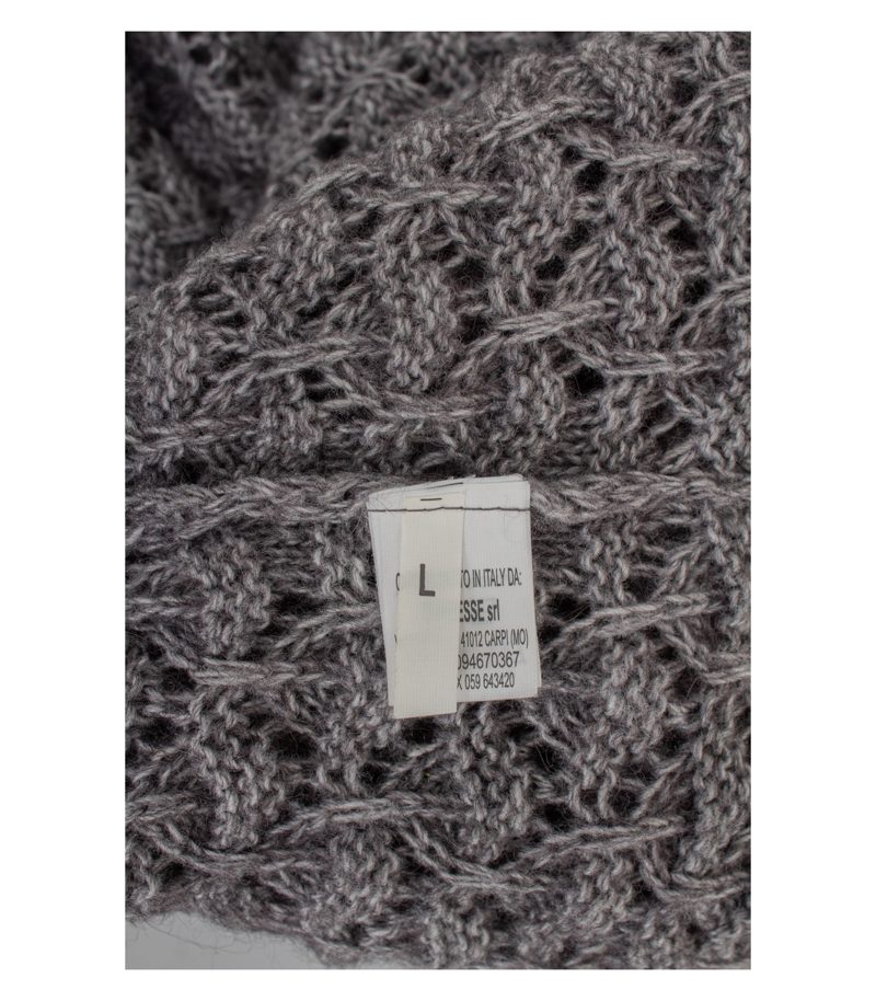 Tendresse Bolero Damen Strickjacke Rüschen Gr. L Grau Mohair Alpaka – Foto 7