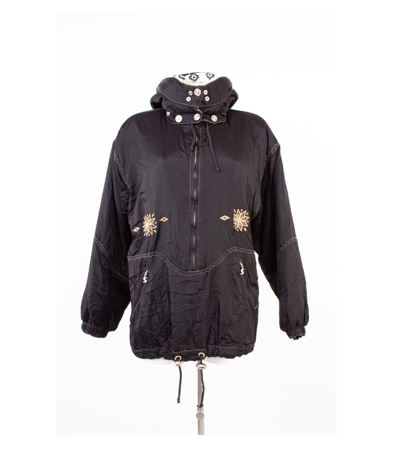 Sportalm Damen Jacke Schlupfjacke Vintage Ski Stickerei Austria Gr. 36 Schwarz – Foto 1