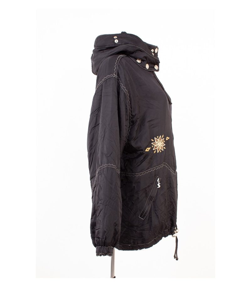 Sportalm Damen Jacke Schlupfjacke Vintage Ski Stickerei Austria Gr. 36 Schwarz – Foto 2