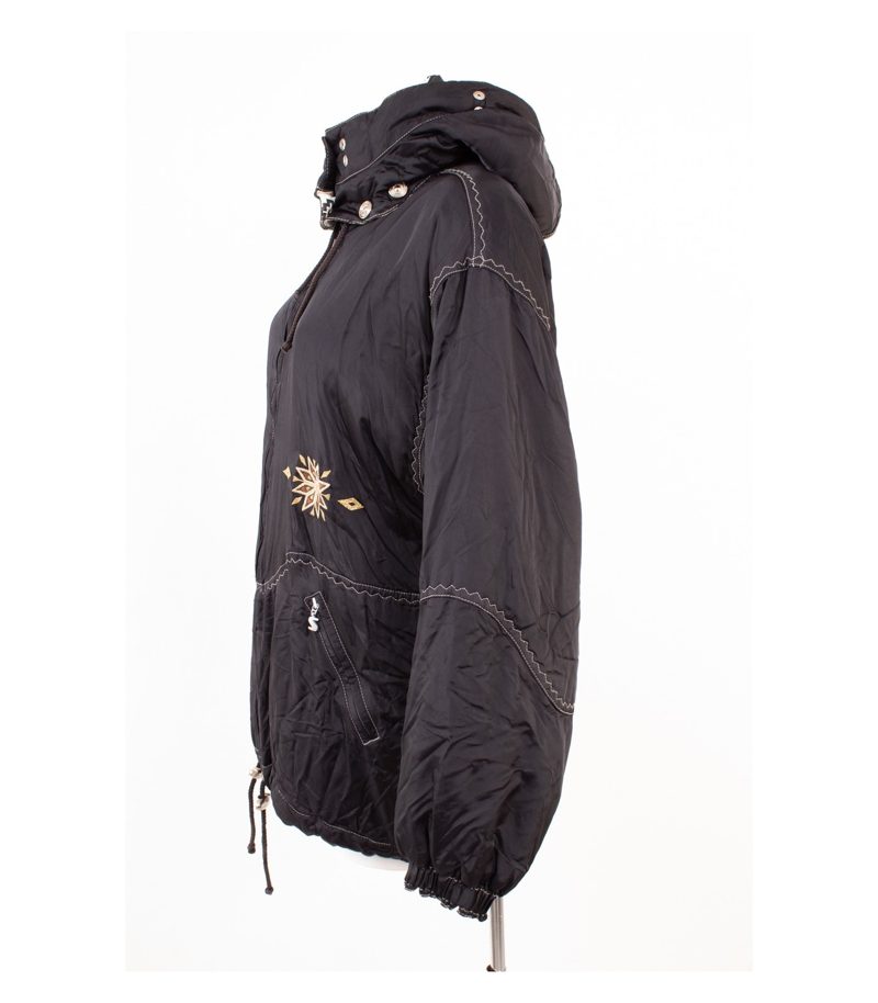 Sportalm Damen Jacke Schlupfjacke Vintage Ski Stickerei Austria Gr. 36 Schwarz – Foto 3