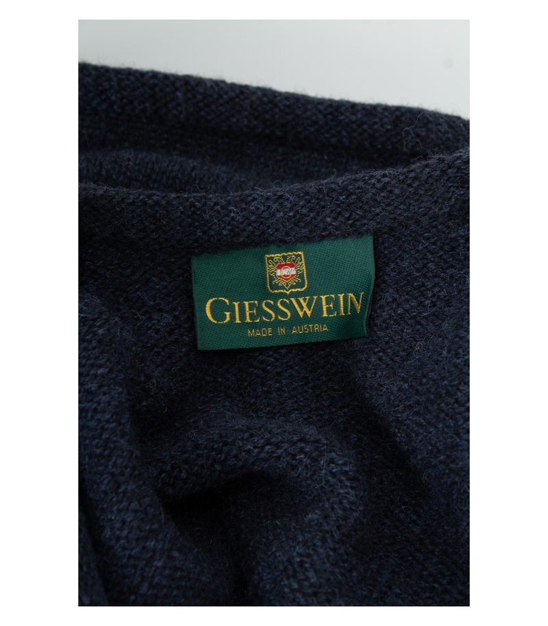 Giesswein Damen Weste Trachtenweste Landschaft Applikation Gr. DE 42 Blau Wolle – Foto 7