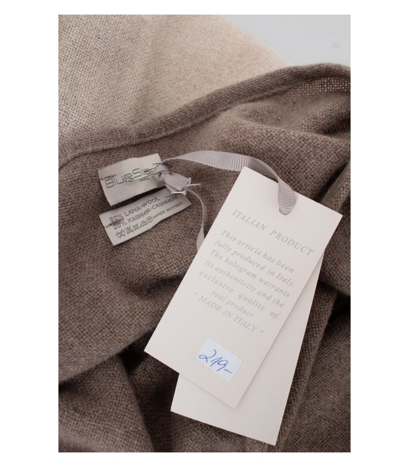 BlueStars Damen Poncho Cape Colorblock Gr. Einheitsgröße Braun Wolle Kaschmir – Foto 6