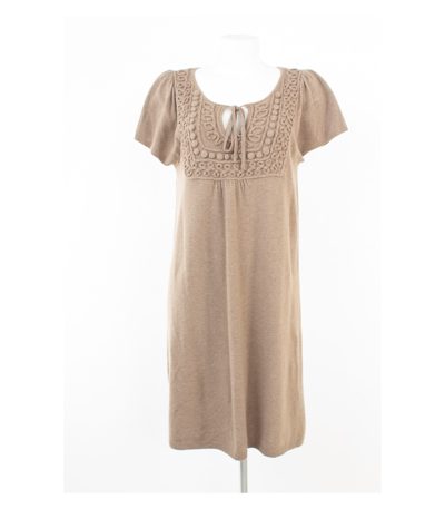 Donna Lane Damen Kleid Strickkleid Merinowolle Gr. XXL Beige Kaschmir