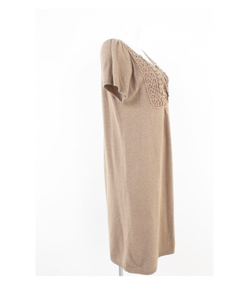 Donna Lane Damen Kleid Strickkleid Merinowolle Gr. XXL Beige Kaschmir – Foto 2