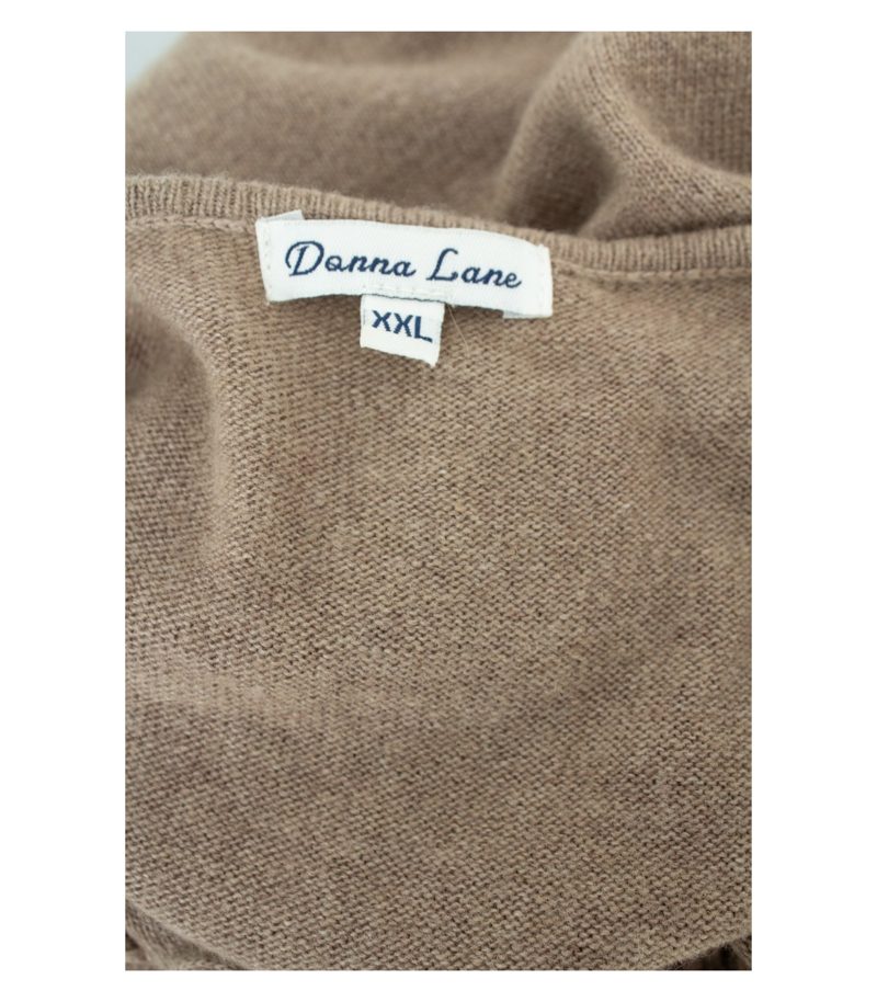 Donna Lane Damen Kleid Strickkleid Merinowolle Gr. XXL Beige Kaschmir – Foto 6
