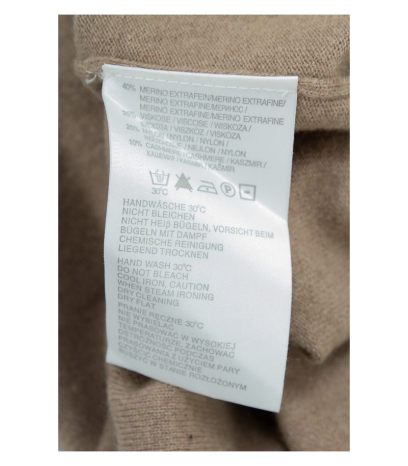 Donna Lane Damen Kleid Strickkleid Merinowolle Gr. XXL Beige Kaschmir – Foto 7