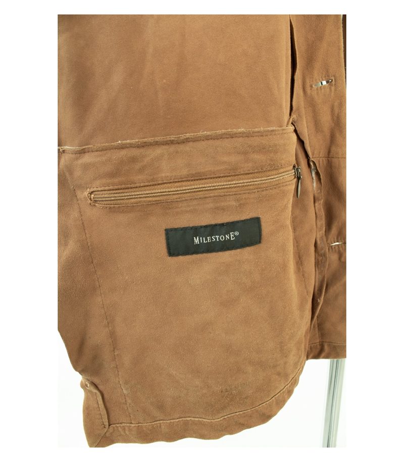 Milestone Herren Lederjacke H-BARREL Ziegenleder Gr. 48 Braun – Foto 9