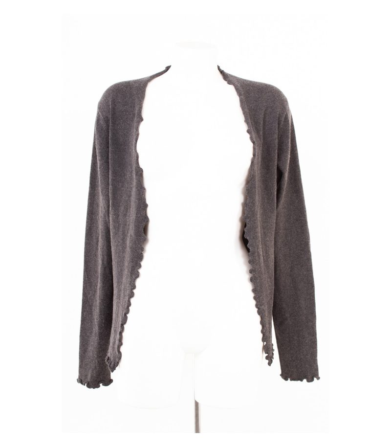 Damen Cardigan Strickjacke Gr. 38 (Geschätzt) Grau Seide Kaschmir – Foto 1