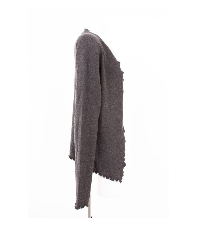 Damen Cardigan Strickjacke Gr. 38 (Geschätzt) Grau Seide Kaschmir – Foto 2