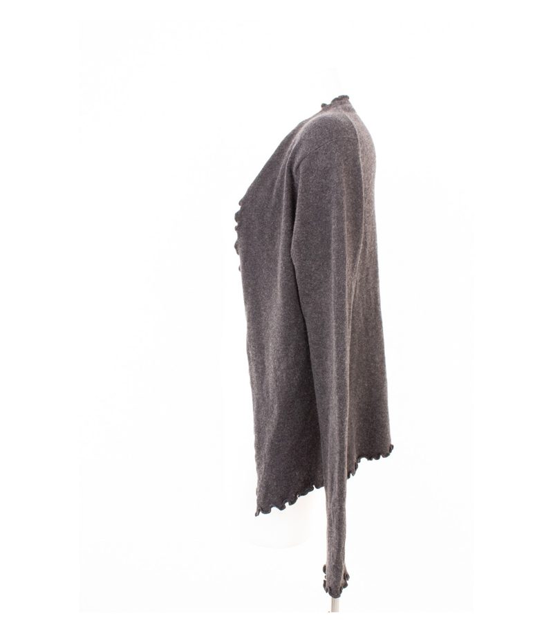 Damen Cardigan Strickjacke Gr. 38 (Geschätzt) Grau Seide Kaschmir – Foto 3
