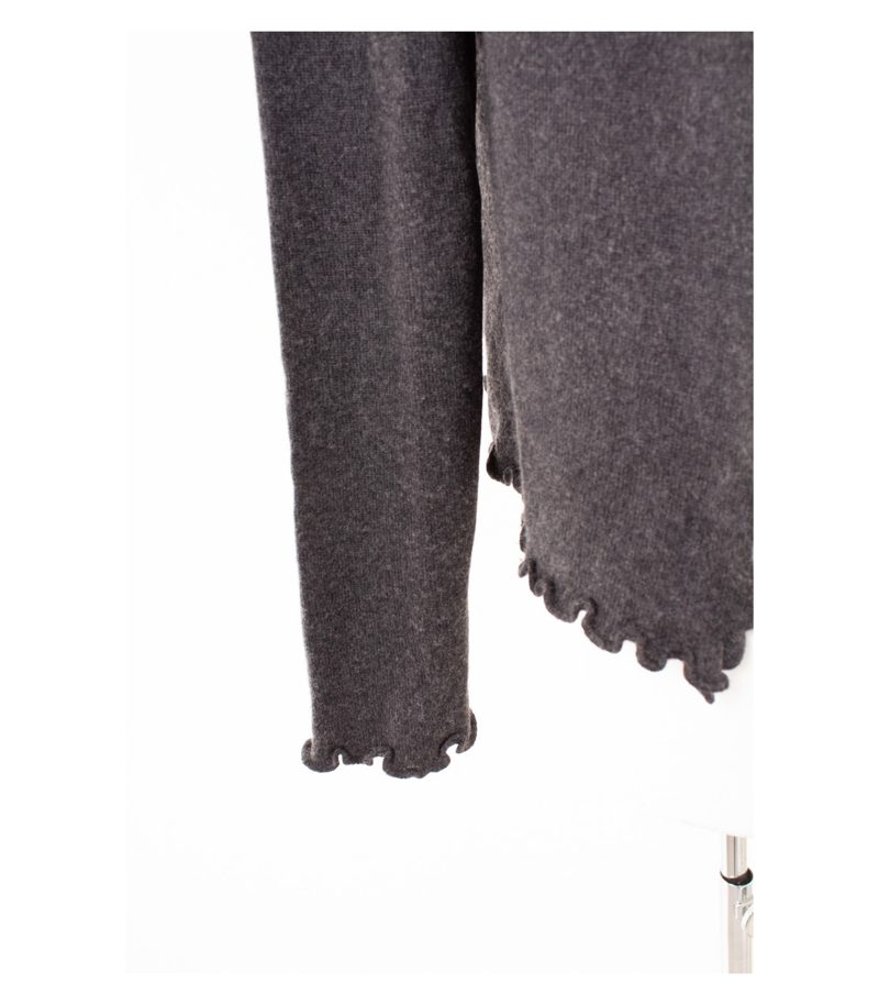 Damen Cardigan Strickjacke Gr. 38 (Geschätzt) Grau Seide Kaschmir – Foto 5