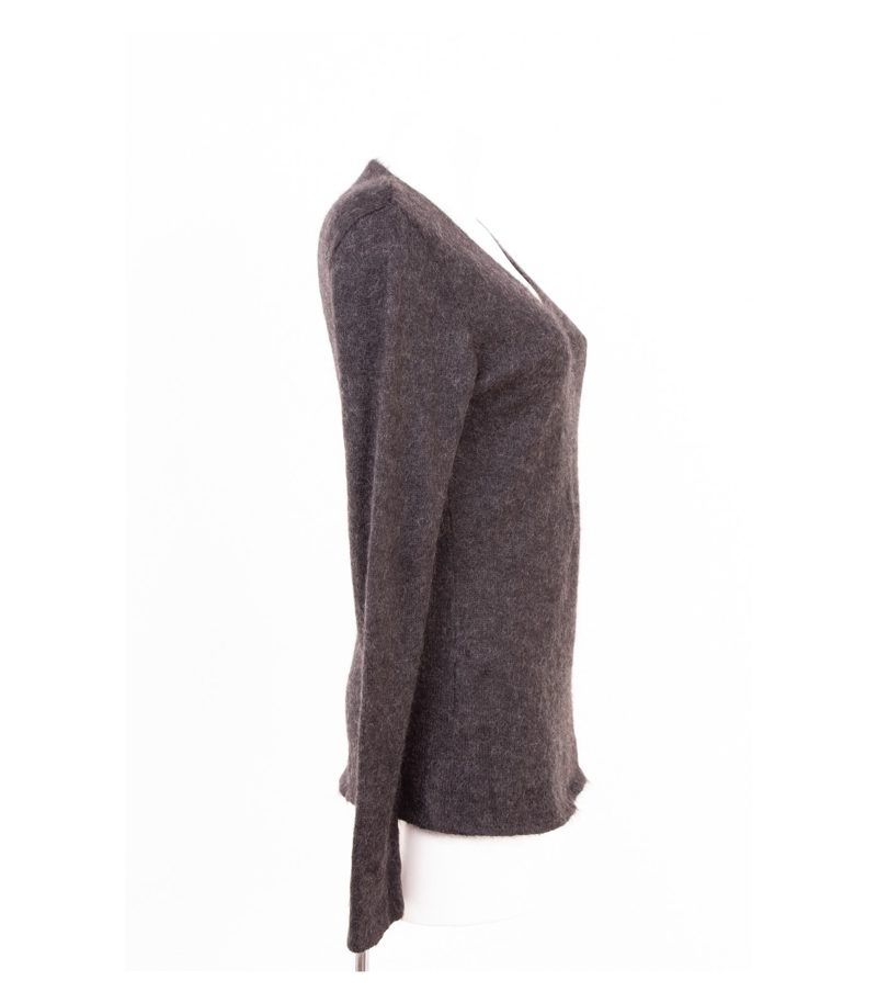 Strenesse Gabriele Strehle Damen Pullover Gr. 40 Dunkelgrau Mohair – Foto 2