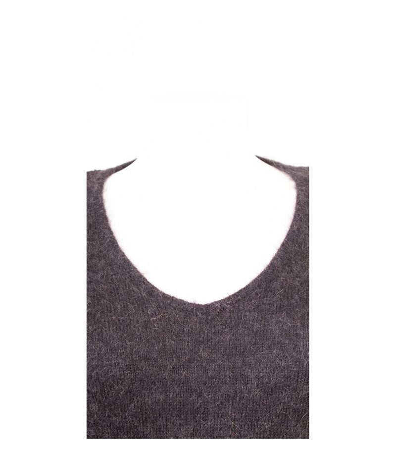 Strenesse Gabriele Strehle Damen Pullover Gr. 40 Dunkelgrau Mohair – Foto 5