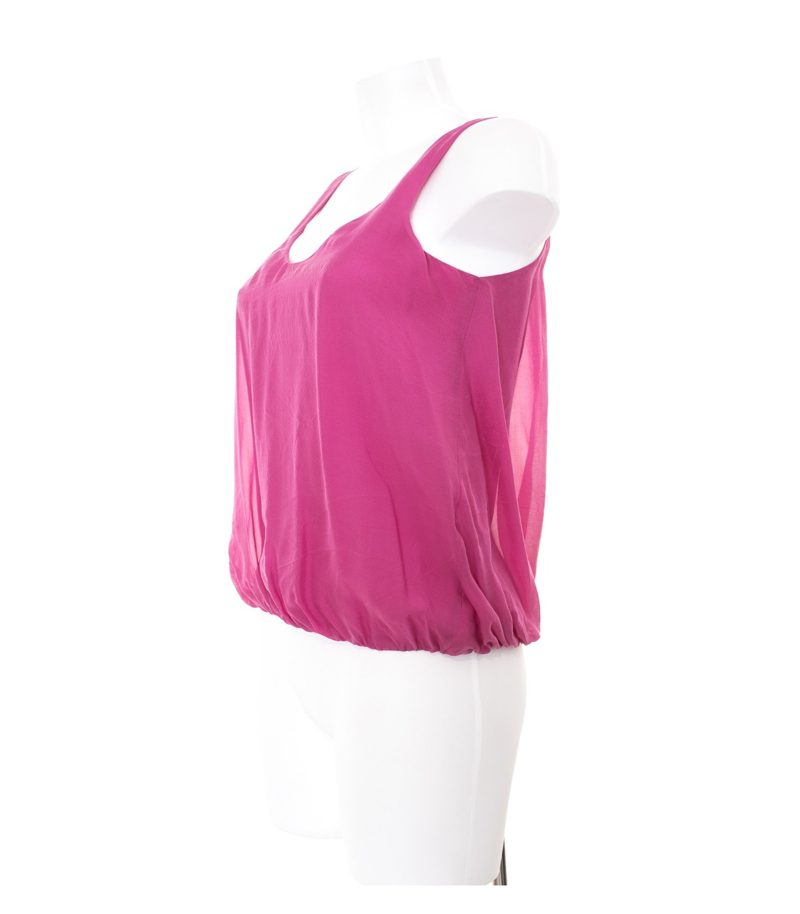 Filippa K Damen Top Fuchsia Shirt Gr. M Trägertop Ballonshirt Seide – Foto 2