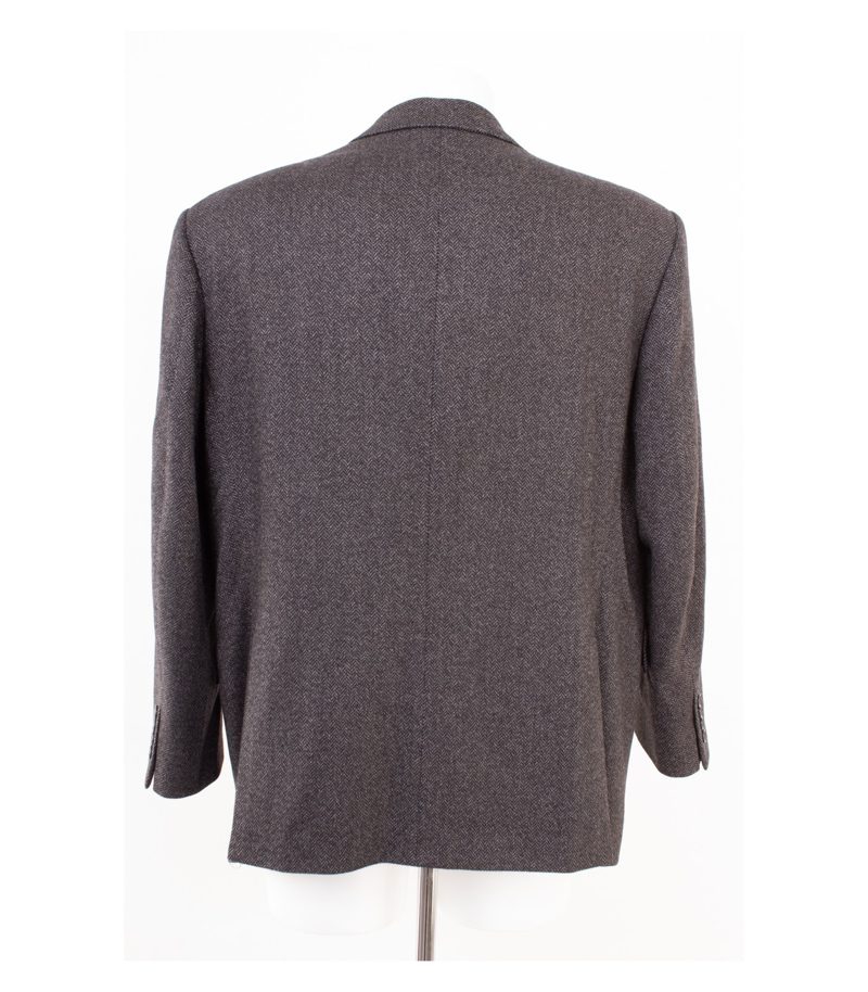 Burberry London Herren Sakko Blazer Fischgrat Gr. 26 (Kurzgröße) Grau Wolle – Foto 4