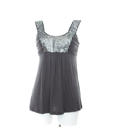 velvet Damen Top Trägertop Shirt Gr. L Grau