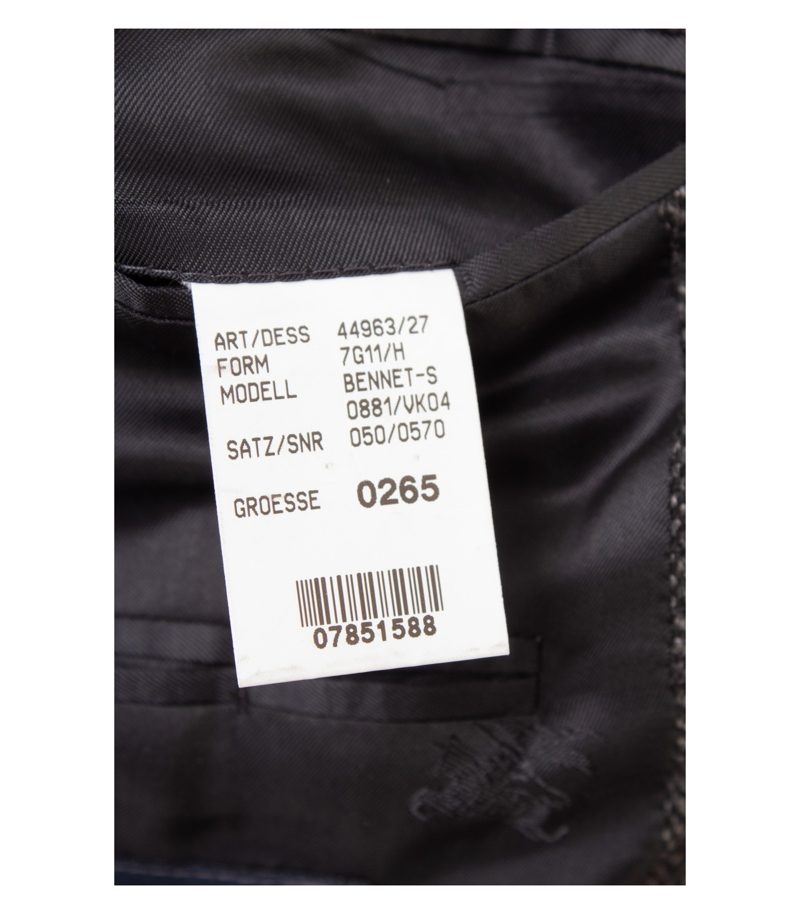 Burberry London Herren Sakko Blazer Fischgrat Gr. 26 (Kurzgröße) Grau Wolle – Foto 9