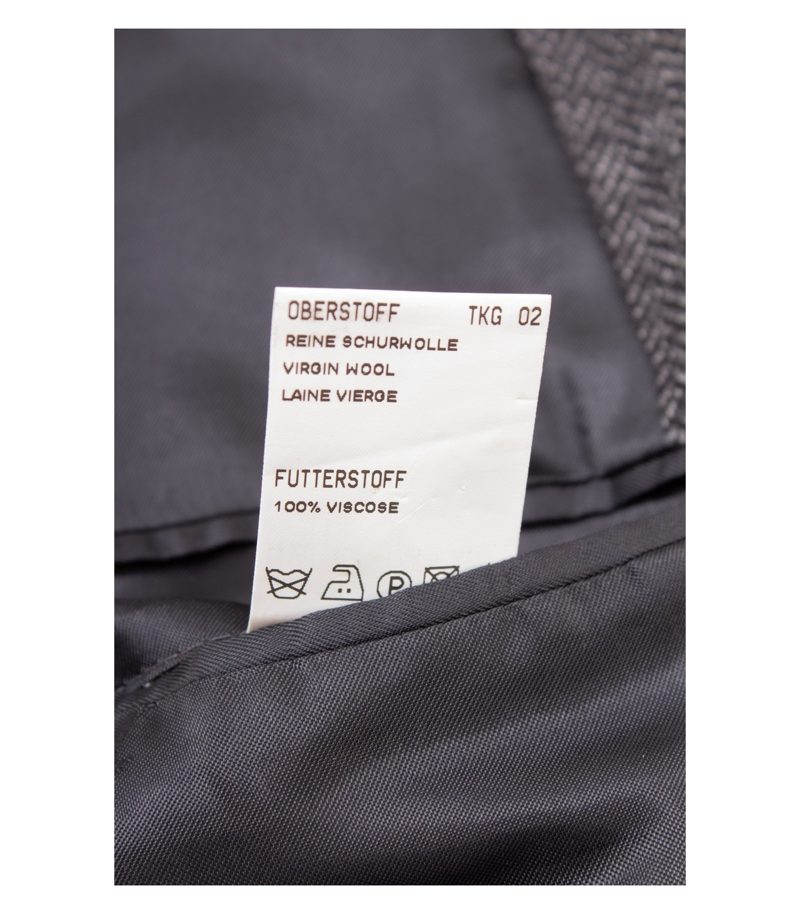 Burberry London Herren Sakko Blazer Fischgrat Gr. 26 (Kurzgröße) Grau Wolle – Foto 10