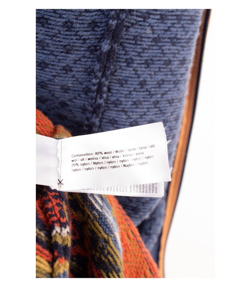 IVKO Damen Strickjacke Longjacke Muster Reißverschluss Gr. 38 Marineblau Wolle – Foto 9