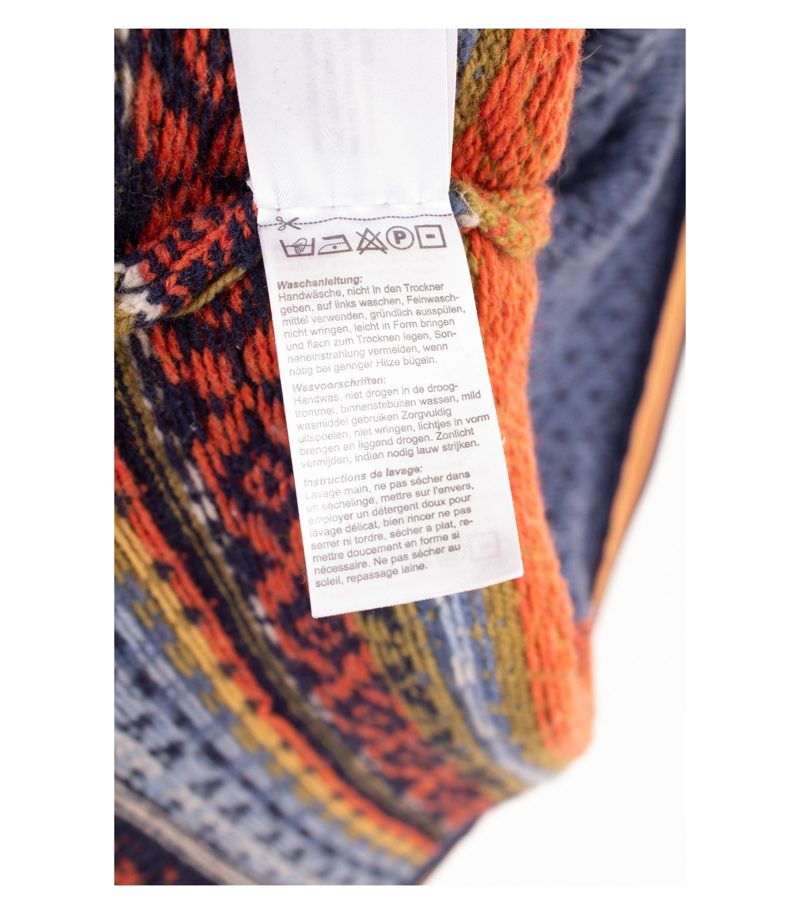 IVKO Damen Strickjacke Longjacke Muster Reißverschluss Gr. 38 Marineblau Wolle – Foto 10