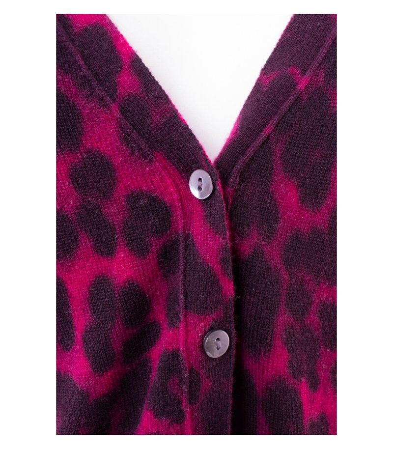 Clara Chiara Damen Strickjacke Cardigan Leo Gr. XXL Pink Merino Kaschmir – Foto 5