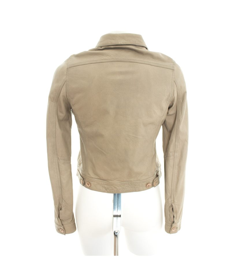 CLOSED Damen Lederjacke Gelbgrau Gr. S – Foto 3