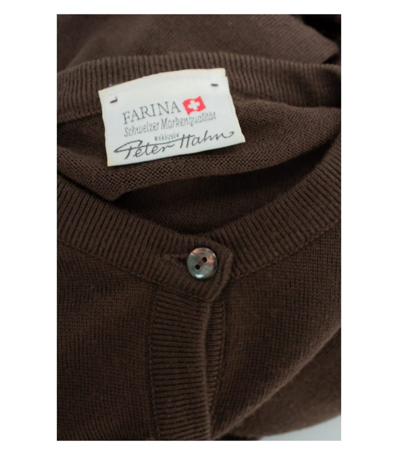 Peter Hahn Damen Strickjacke Cardigan Superwash Klassisch Gr. 38 Braun Wolle – Foto 6
