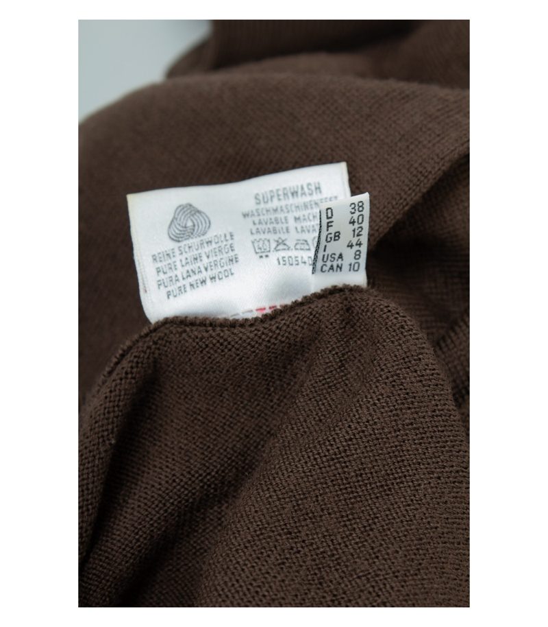 Peter Hahn Damen Strickjacke Cardigan Superwash Klassisch Gr. 38 Braun Wolle – Foto 7