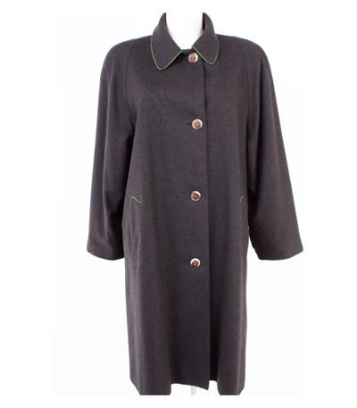 Schneiders Salzburg Damen Lodenmantel Original Tiroler Gr. 38 Grau Wolle Loden