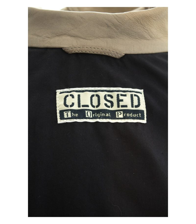 CLOSED Damen Lederjacke Gelbgrau Gr. S – Foto 4