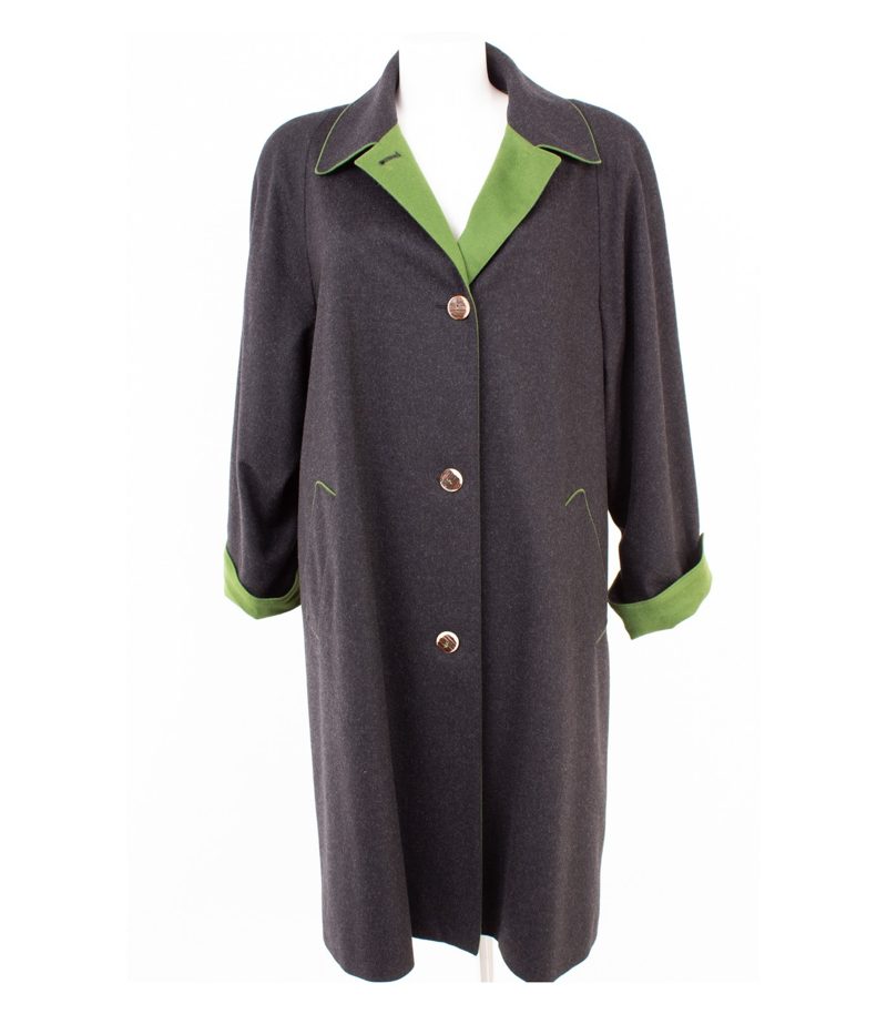 Schneiders Salzburg Damen Lodenmantel Original Tiroler Gr. 38 Grau Wolle Loden – Foto 2