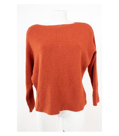 OSKA Damen Pullover (Merinowolle) Strickpullover Gr. One Size Orange Wolle