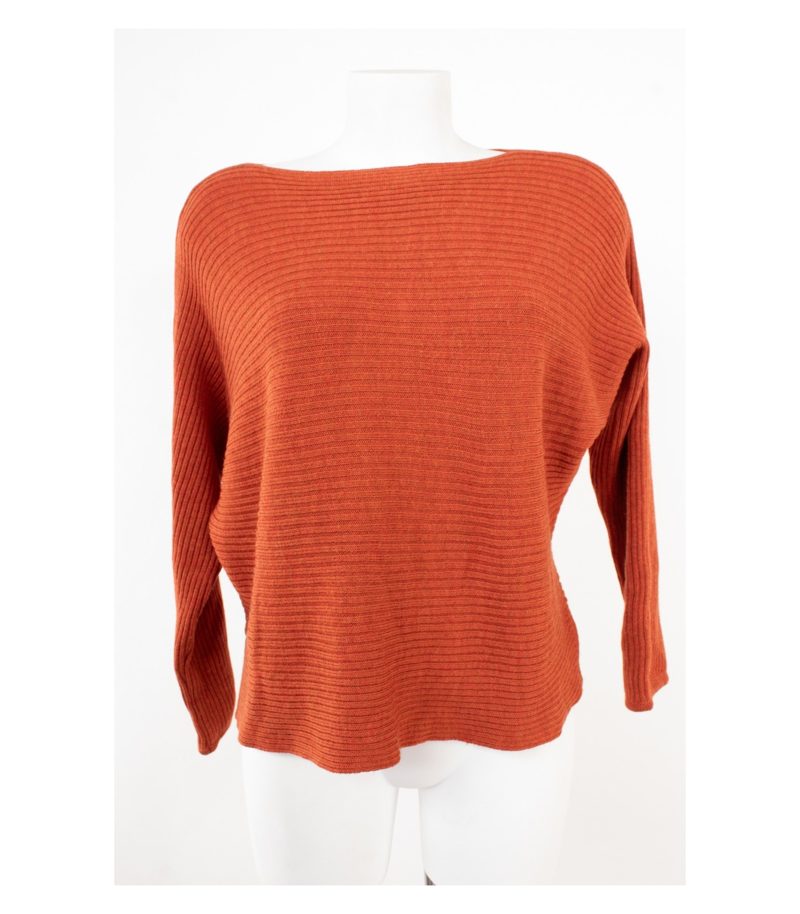 OSKA Damen Pullover (Merinowolle) Strickpullover Gr. One Size Orange Wolle – Foto 1
