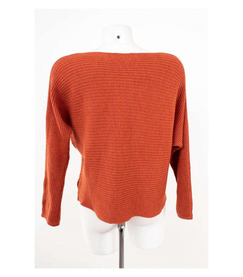 OSKA Damen Pullover (Merinowolle) Strickpullover Gr. One Size Orange Wolle – Foto 4