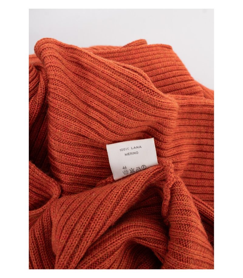OSKA Damen Pullover (Merinowolle) Strickpullover Gr. One Size Orange Wolle – Foto 6