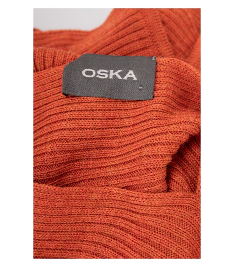 OSKA Damen Pullover (Merinowolle) Strickpullover Gr. One Size Orange Wolle – Foto 7