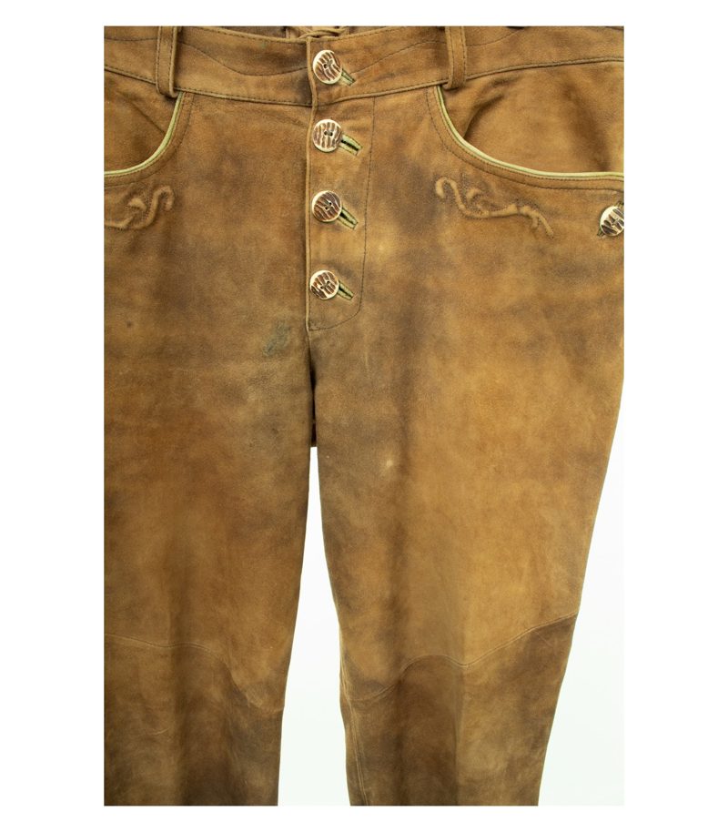 Spieth & Wensky Herren Hose Lederhose Gr. 26 (Kurzgröße) Braun – Foto 3