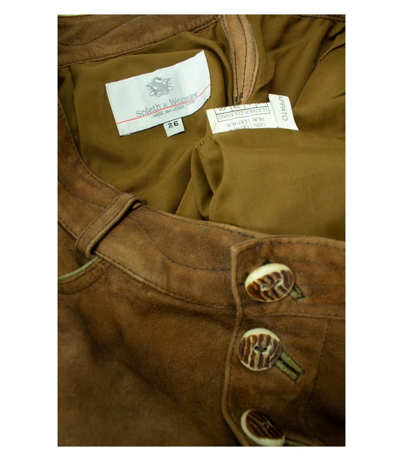 Spieth & Wensky Herren Hose Lederhose Gr. 26 (Kurzgröße) Braun – Foto 5