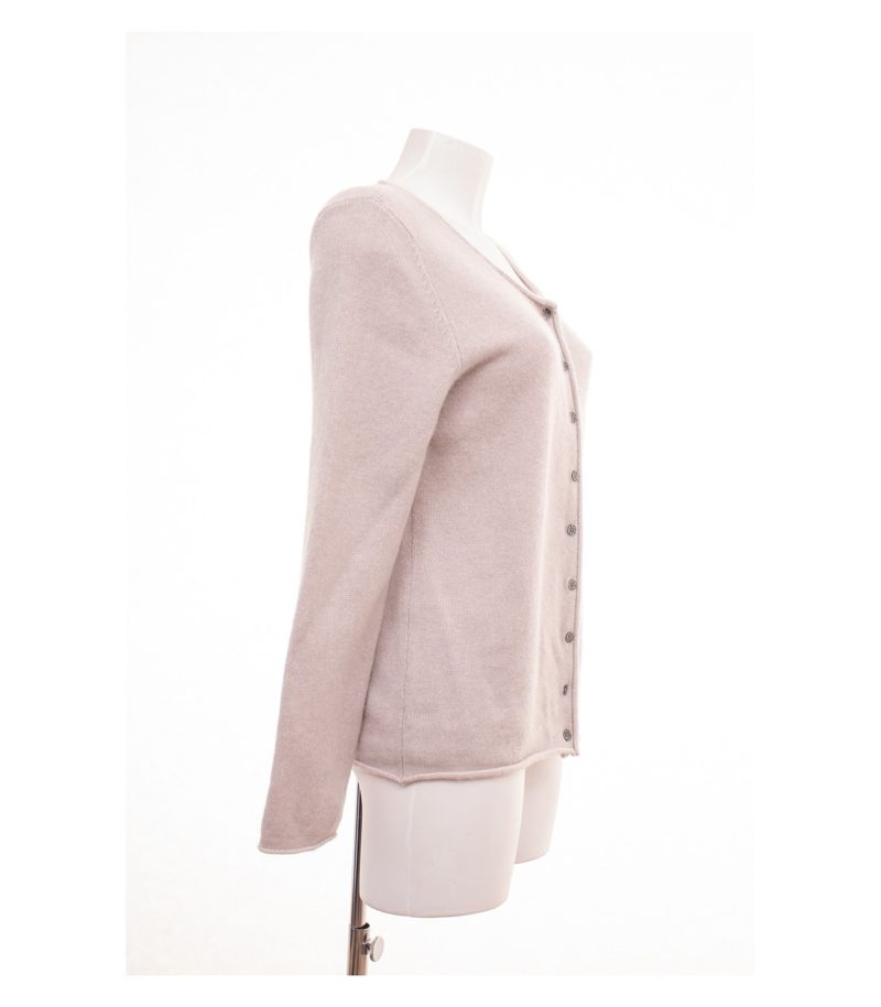 Henry Christ Damen Strickjacke Cardigan Gr. 42 (Geschätzt ) Beigerosa Kaschmir – Foto 2