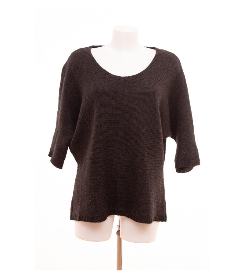 360 Damen Pullover/Stern Fledermaus Gr. M Grau Beige Wolle Alpaka – Foto 1