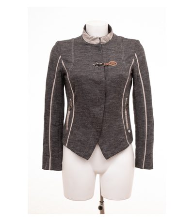 Sportalm Damen Freizeitjacke Blazer Gr. 36 Grau Wolle