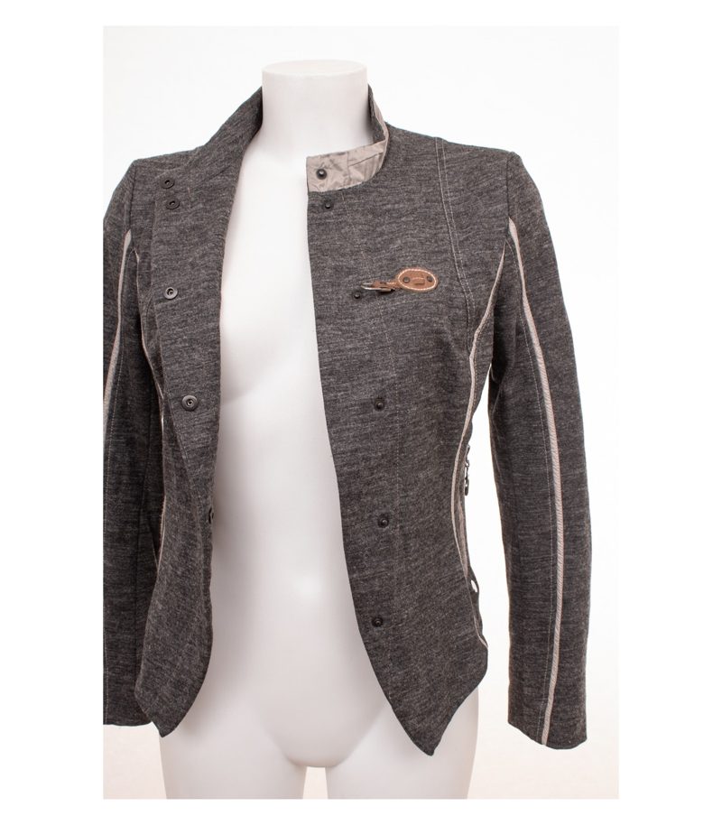 Sportalm Damen Freizeitjacke Blazer Gr. 36 Grau Wolle – Foto 5