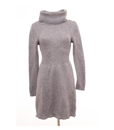 Bruno Manetti Damen Kleid Strickkleid Gr. IT 46 (DE 40) Grau Kaschmir Wolle