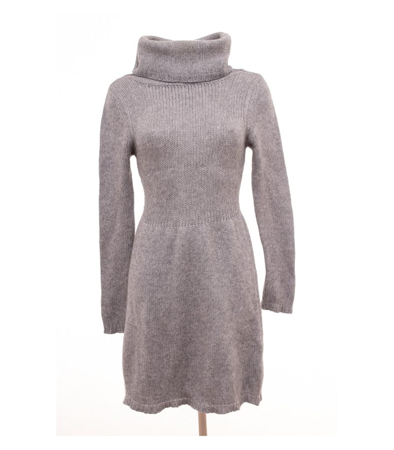 Bruno Manetti Damen Kleid Strickkleid Gr. IT 46 (DE 40) Grau Kaschmir Wolle – Foto 1