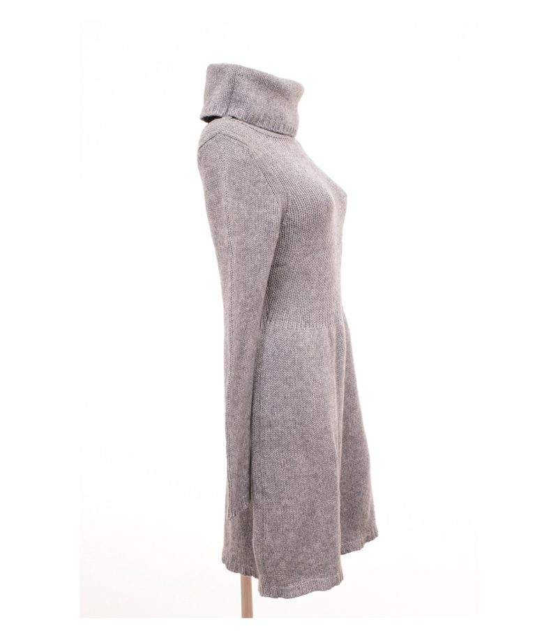 Bruno Manetti Damen Kleid Strickkleid Gr. IT 46 (DE 40) Grau Kaschmir Wolle – Foto 2