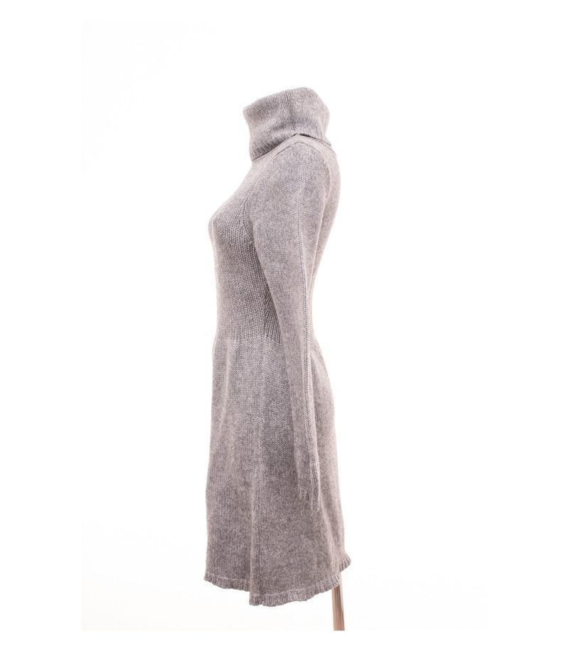 Bruno Manetti Damen Kleid Strickkleid Gr. IT 46 (DE 40) Grau Kaschmir Wolle – Foto 3