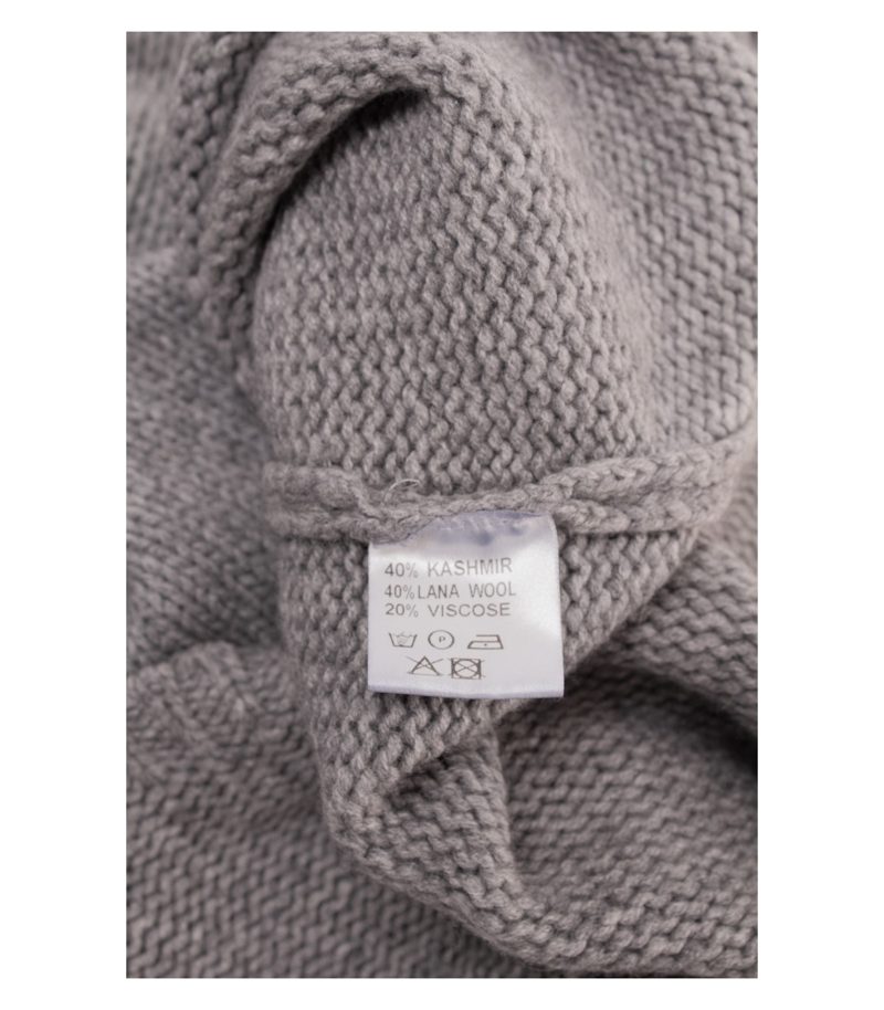 Bruno Manetti Damen Kleid Strickkleid Gr. IT 46 (DE 40) Grau Kaschmir Wolle – Foto 5
